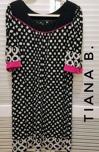 Tiana B. Black &White w/ Pink Dress